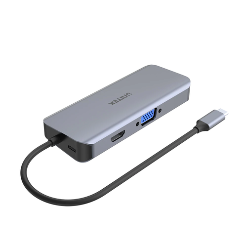 תחנת עגינה UNITEK UHUB N9+ 9-in-1 USB-C Hub D1026B במלאי