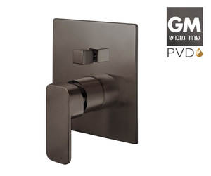 מערכת קיר 305488GM אינטרפוץ קומפלט (גוף פנימי + כיסוי) 4 דרך שחור מוברש PVD סדרת רומא חמת