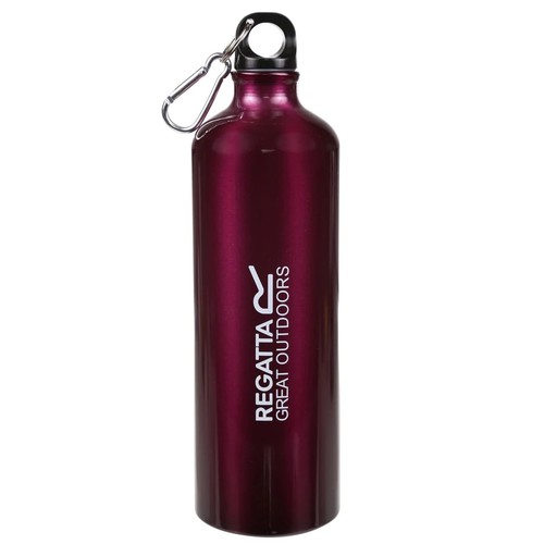 בקבוק שתייה ALU BOTTLE בנפח ליטר עם שאקל מובנה לתלייה על תיק - סגול