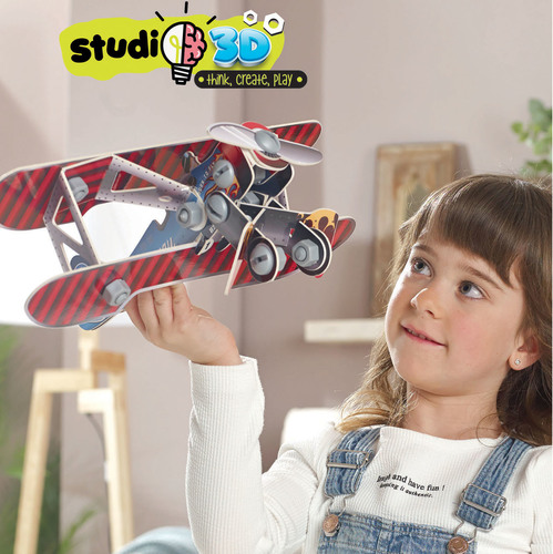 קיט להרכבת מטוס עם מדחף מקרטון מוקשח 20 חלקים