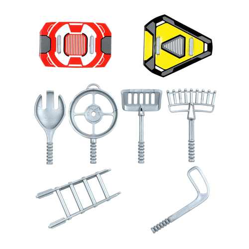 רובוטים מתאגרפים סילברליט עם צלילים הפועלים בעזרת מחוות ידיים, כולל 6 כלי נשק שונים  