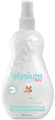 מבשם בדים וחדרי ילדים ללא אלכוהול Elysium Baby To Go בניחוח פריחת כותנה - 120 מ