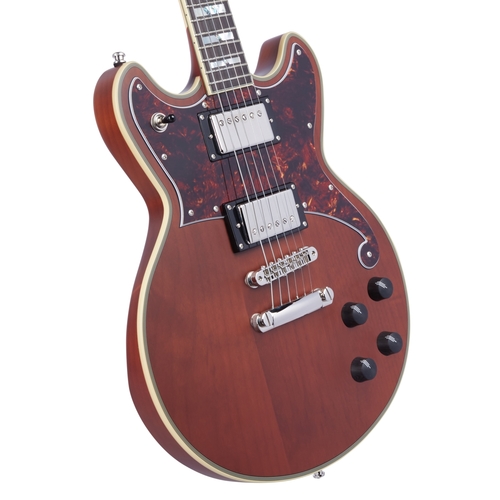גיטרה חשמלית + ארגז D'Angelico DELUXE BRIGHTON MATTE WALNUT/