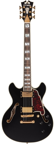 גיטרה חשמלית רבע נפח כולל ארגז D'Angelico EXCEL MINI DC BLACK