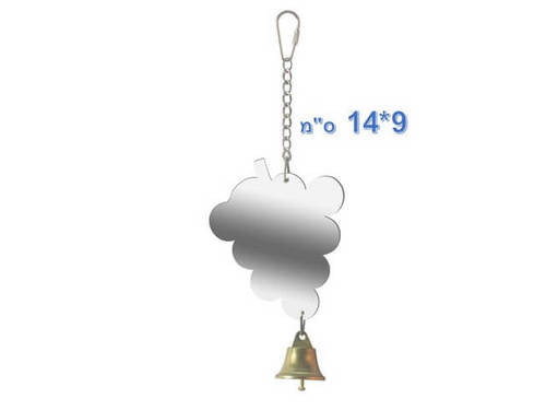 מראה בצורת ענבים עם פעמון לציפורים 01347