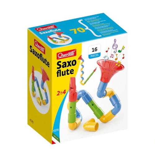 משחק הרכבה מנגן 16 חלקים הכולל צינורות המתחברים זה לזה בשילוב כלי נגינה 