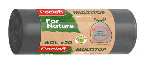 שקיות אשפה 60 ליטר לפחים גדולים, 20 יחידות, Paclan