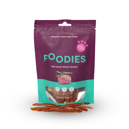 חטיף FOODIES פודיס נתחי ברווז רכים 100 גרם