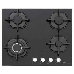 כיריים גז SOL F6GBCT-844 זכוכית שחורה