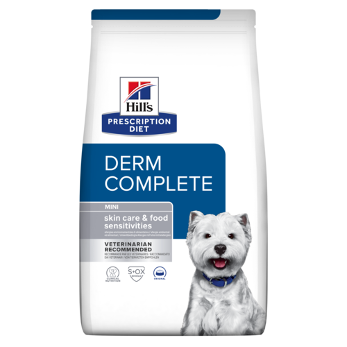 Derm Complete | Hill's Prescription Diet הילס לכלב בוגר או מבוגר מגזע קטן, 1 ק
