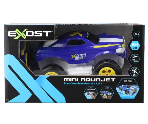מכונית על שלט 4X4 סילברליט שעוברת ממצב כביש למצב שיט במים - MINI AQUAJET