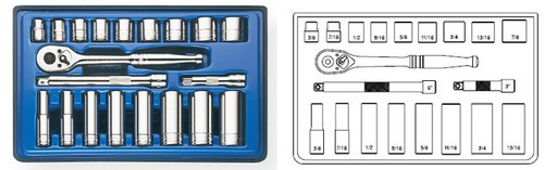 סט בוקסות 20 יח אינצ’ SIGNET D3/8
