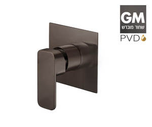 מערכת קיר אינטרפוץ 3 דרך קומפלט 305481GM שחור מוברש PVD סדרת רומא חמת 