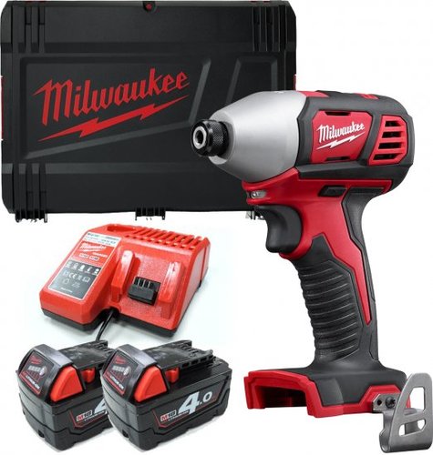 מברגת אימפקט 18V עם 2 סוללות 4Ah דגם Milwaukee M18BID
