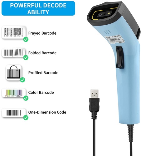 קורא ברקוד חד מימד   1D מבית   LS2228 USB BarSum