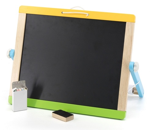 לוח ציור וכתיבה לימודי, מגנטי, דו צדדי + 65 מגנטים ואביזרים נוספים