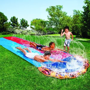 מגלשת מים כפולה עם מסלול רטוב Splash Sprint באורך 4.8 מטר