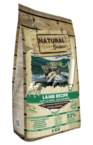 נטורל גרייטנס טלה מיני לכלב בכל שלבי החיים lamb recipe adult mini - במשקל 6 ק