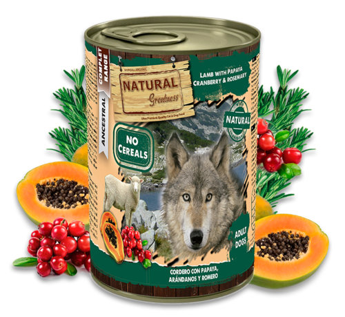 שימור נטורל גרייטנס כבש ופאפיה lamb with papaya - במשקל 400 גרם
