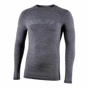 חולצה טרמית ארוכה NALINI WOOL THERMAL L/S אפור מחממת ומנדפת מצמר מרינו איכותי