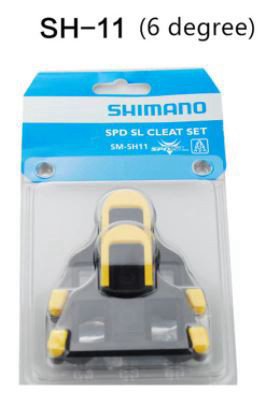 קליטים לנעלי רכיבת אופניים כביש SHIMANO SL CLEAT SET שחור-כחול