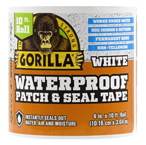 סרט אטימה והדבקה גמיש לבן גורילה Gorilla Waterproof Patch & Seal Tape 