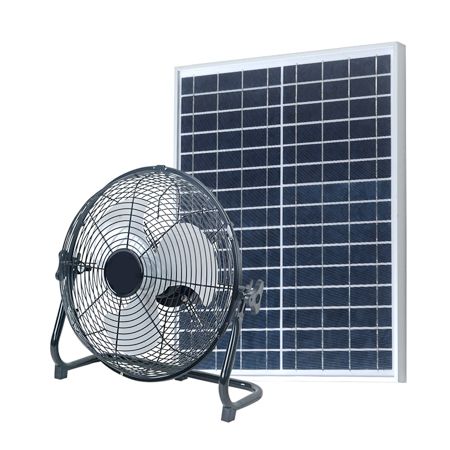 מאוורר סולארי מקצועי 30W ״12 נטען וכולל טעינה יוצאת