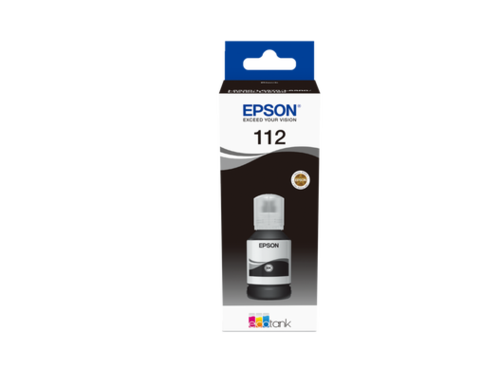 ‏בקבוקון מילוי שחור מקורי Epson 112 C13T06C14A אפסון
