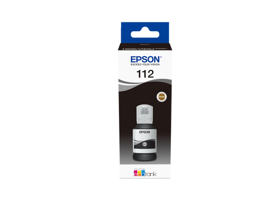 ‏בקבוקון מילוי שחור מקורי Epson 112 C13T06C14A אפסון