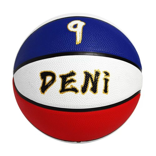כדורסל במידה 5 Deni במשקל 440 גרם כחול לבן ואדום