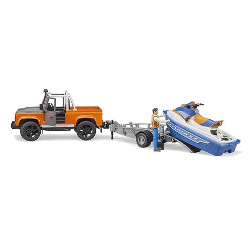 ג'יפ לנד רובר ואופנוע ים ונהג - 02599 Bruder Jeep Land Rover