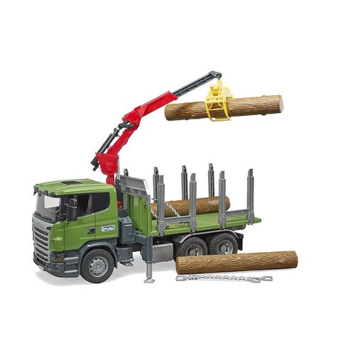 משאית בולי עץ סקניה - Bruder Scania Truck 03524
