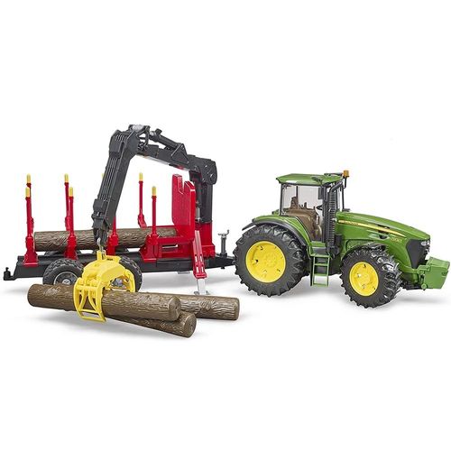 טרקטור ג'ון דיר עם נגרר - Bruder John Deere 03054