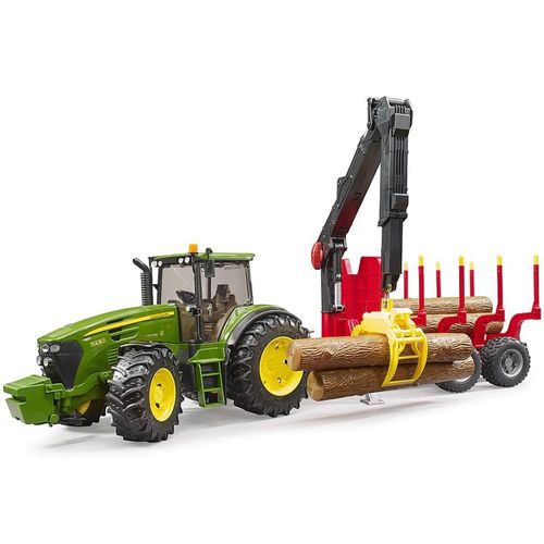 טרקטור ג'ון דיר עם נגרר - Bruder John Deere 03054