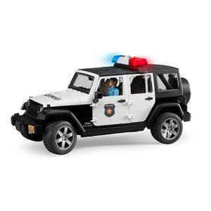 ג’יפ רנגלר רכב משטרה לילדים + שוטר ואביזרים - 02526 Bruder Wrangler