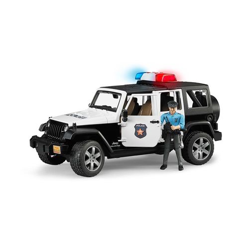 ג’יפ רנגלר רכב משטרה לילדים + שוטר ואביזרים - 02526 Bruder Wrangler