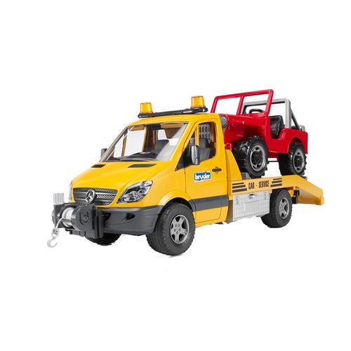 משאית מרצדס גורר וג'יפ - Bruder 02535