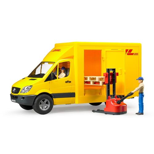 משאית DHL קטנה  - Bruder Mercedes DHL 02534
