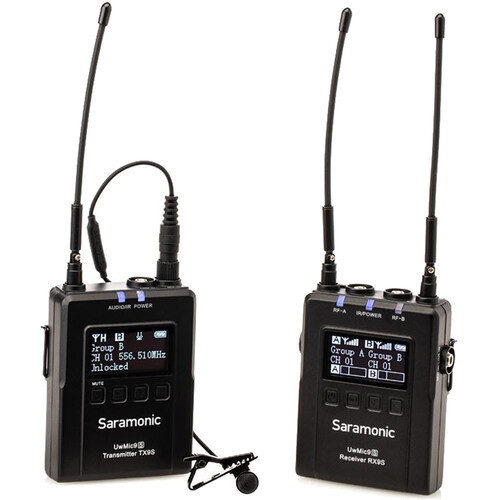 מקלט ומשדר אלחוטי ומיקרופון Saramonic UwMic9s