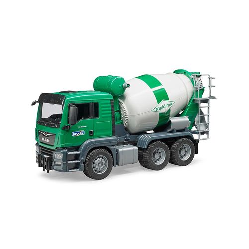 מערבל בטון MAN עם צינור מים ואביזרים - ירוק Bruder 03710