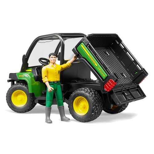 רנג'ר ג'ון דיר + בובה - Bruder John Deere Gator 855D 02490