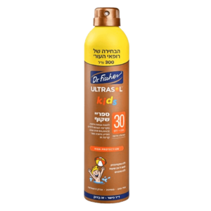 אולטרסול | ספריי רציף שקוף לילדים | 50 SPF | הגנה מהשמש | 300 מ"ל |