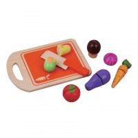 ירקות עץ+ מגש PIT TOYS