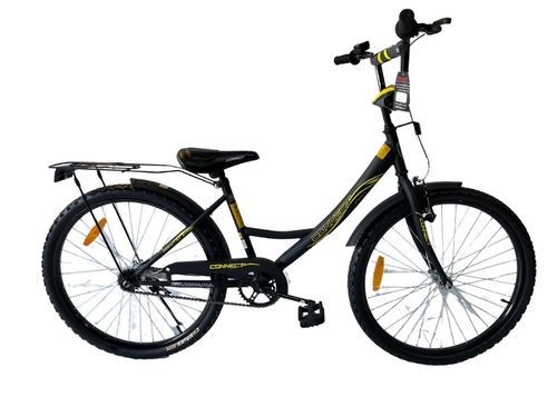 אופניים הולנדיות 24 אינץ' עם רגלית לילדים בגילאי 8 ומעלה - שחור