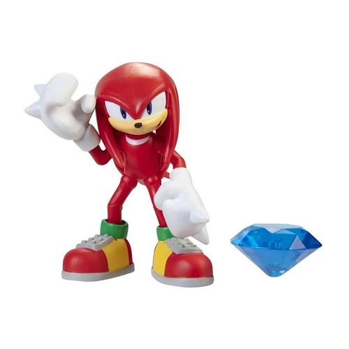 בובת סוניק עם אביזר - SONIC THE HEDGEHOG 4 IN KNUCKLES W/ BLUE DIAMOND ACTION FIGURE