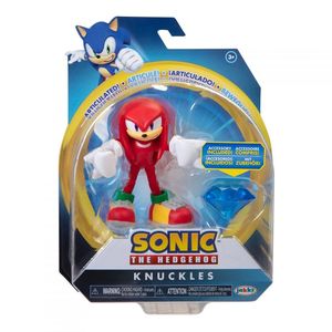 בובת סוניק עם אביזר - SONIC THE HEDGEHOG 4 IN KNUCKLES W/ BLUE DIAMOND ACTION FIGURE
