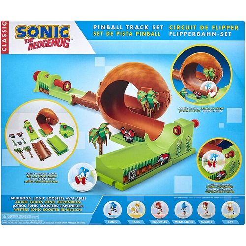 סוניק מסלול משחק פינבול אזור גבעה ירוקה - SONIC THE HEDGEHOG PINBALL GREEN HILL ZONE TRACK PLAYSET