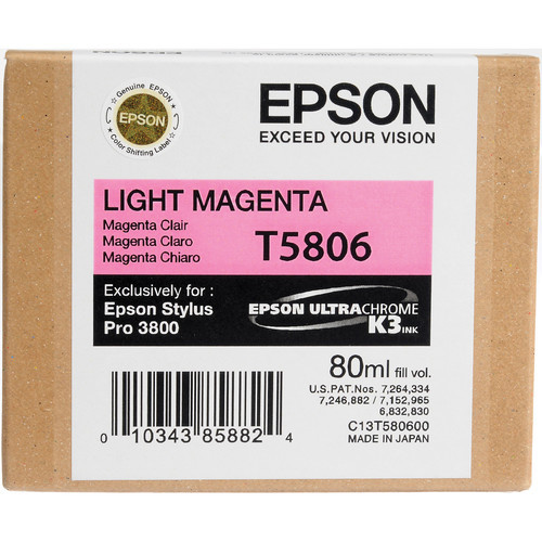 דיו ורוד בהיר למדפסת Epson T5806