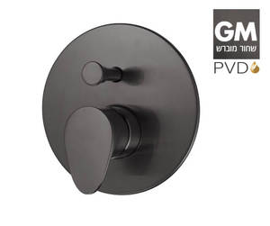 אינטרפוץ קומפלט 4 דרך 305188FGM שחור מוברש PVD סדרת גל חמת 