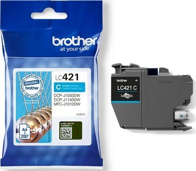 ראש דיו כחול מקורי  Brother LC421C